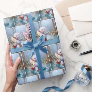 Papel De Presente Feliz Duckin Rain Puddle