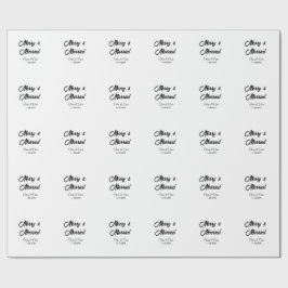 Papel De Presente Feliz e adicionar casal casado Nome data feriadoCh