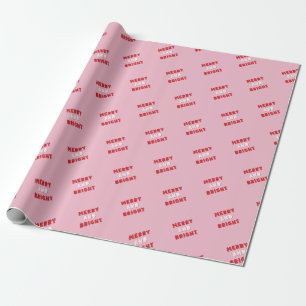 Papel De Presente Feliz e Brilho, Feliz Natal, Natal, Rosa