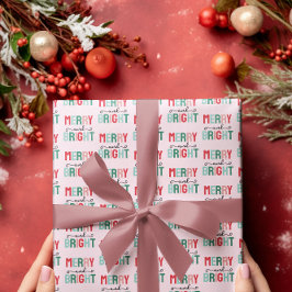Papel De Presente Feliz e Natal brilhante