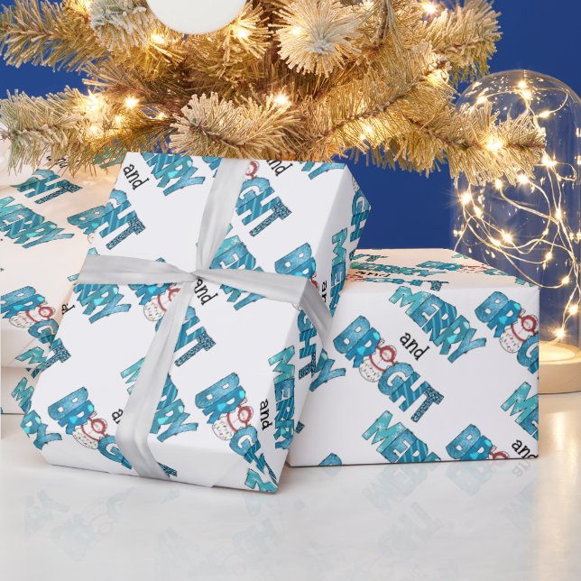 Papel De Presente Feliz E Personalização Brilhante (Feriados)