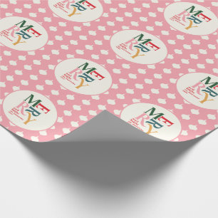 Papel De Presente Feliz e vintage brilhante colorida Natal
