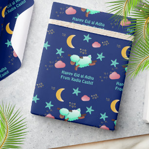Papel De Presente Feliz Eid al adha Sheep Wrappaper