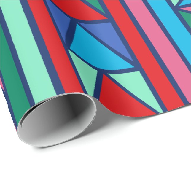 Papel De Presente Feliz Elves Graphic Gift Wrap (Ponta do rolo)