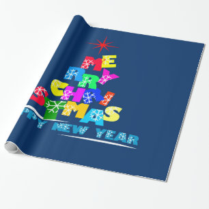Papel De Presente Feliz Feliz ano novo de Natal