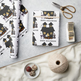 Papel De Presente Feliz Festa de Halloween