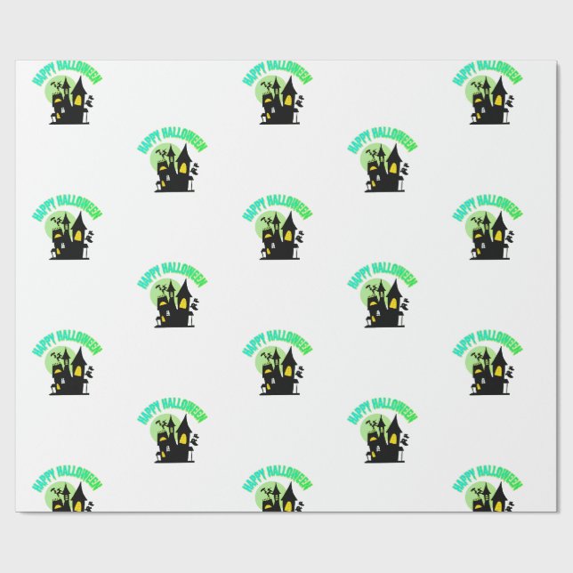 Papel De Presente Feliz Halloween  (Aberto)