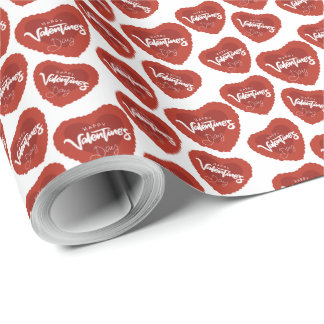 Papel De Presente Feliz Namorados do Coração Branco