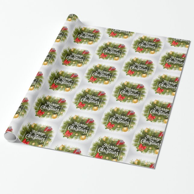 Papel De Presente Feliz Natal (Desenrolado)