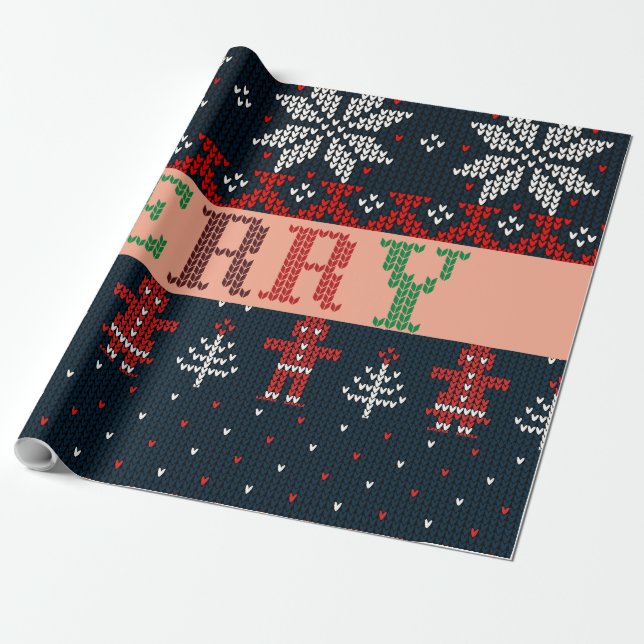 Papel De Presente Feliz Natal (Desenrolado)