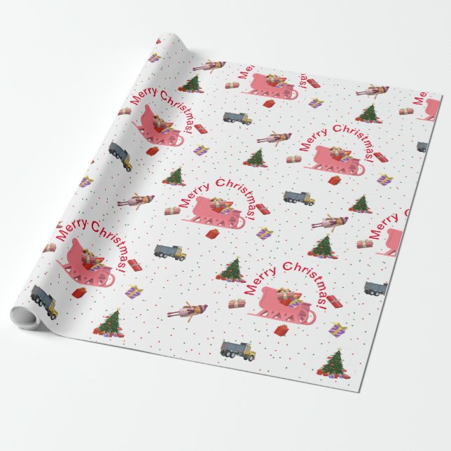 Papel De Presente Feliz Natal (Desenrolado)