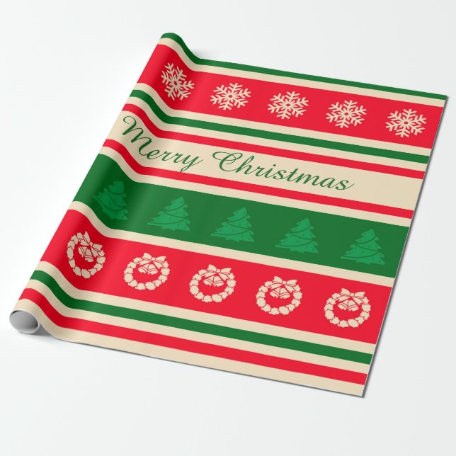 Papel De Presente Feliz Natal (Desenrolado)