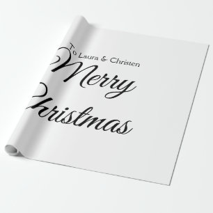 Papel De Presente Feliz Natal adicionar nome texto presente personal