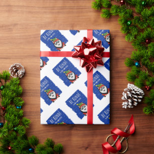 Papel De Presente Feliz Natal Bah Humbug Seja gentil 