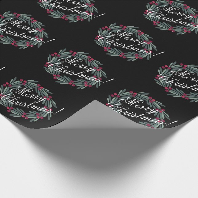 Papel De Presente Feliz Natal Bonito Festivo (Ponta)