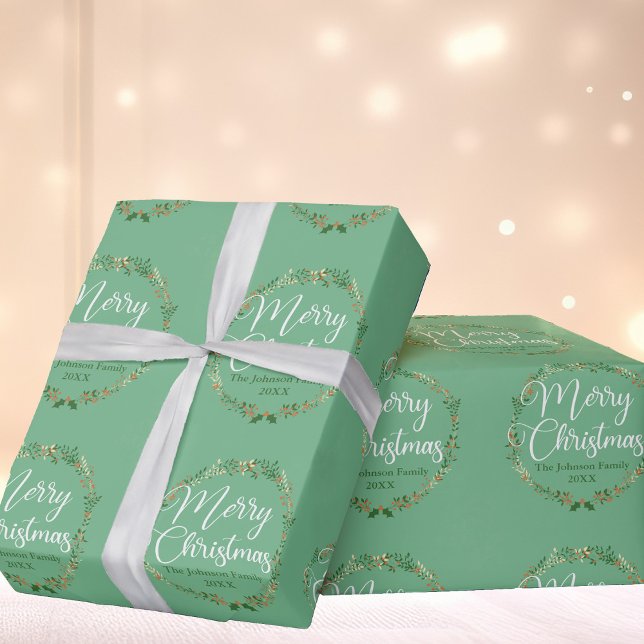 Papel De Presente Feliz Natal Bonito, Fora Verde (Criador carregado)