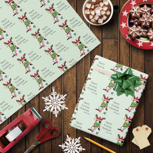 Papel De Presente Feliz Natal Calico Cat (Criador carregado)