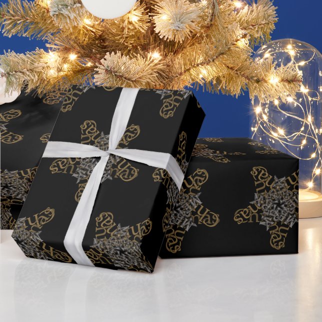 Papel De Presente Feliz Natal - Caligrafia Pequena (Feriados)