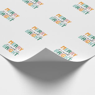 Papel De Presente Feliz Natal Clássico Único Minimalista Simples