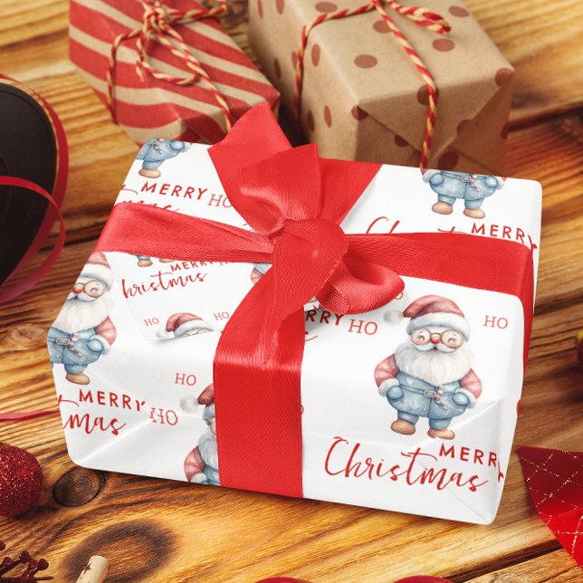 Papel De Presente Feliz Natal Claus Ho Ho Feliz Natal (Criador carregado)