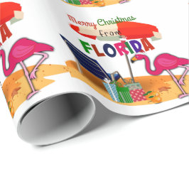 Papel De Presente Feliz Natal da Flórida