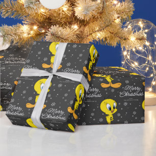 Papel De Presente Feliz Natal de Pássaro TWEETY™ personalizado
