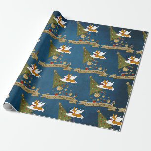 Papel De Presente Feliz Natal do Papai noel Paws!