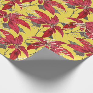 Papel De Presente Feliz Natal Dourado Escuro Brioral Amarelo