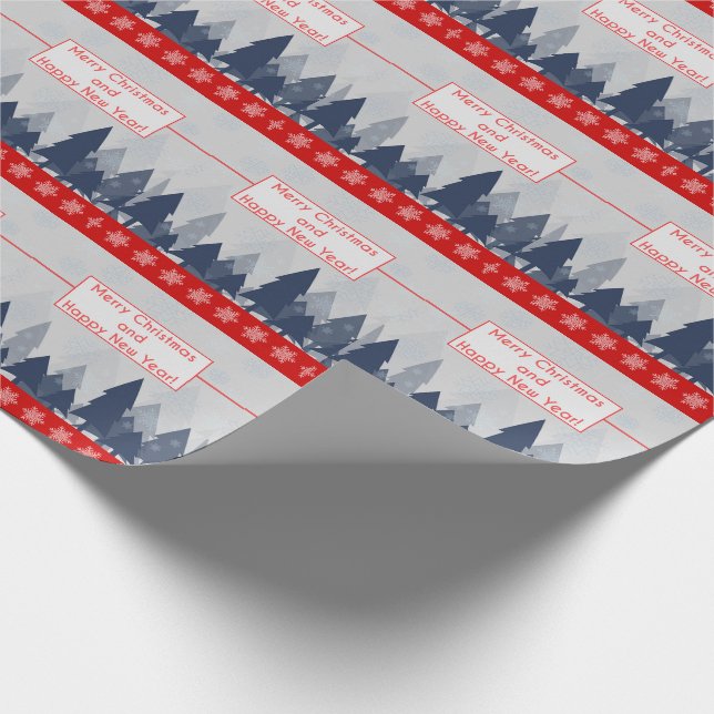 Papel De Presente Feliz Natal e Feliz ano novo (Ponta)