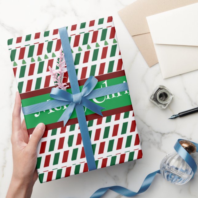 Papel De Presente Feliz Natal Elegante e moderno personalização (Presentear)