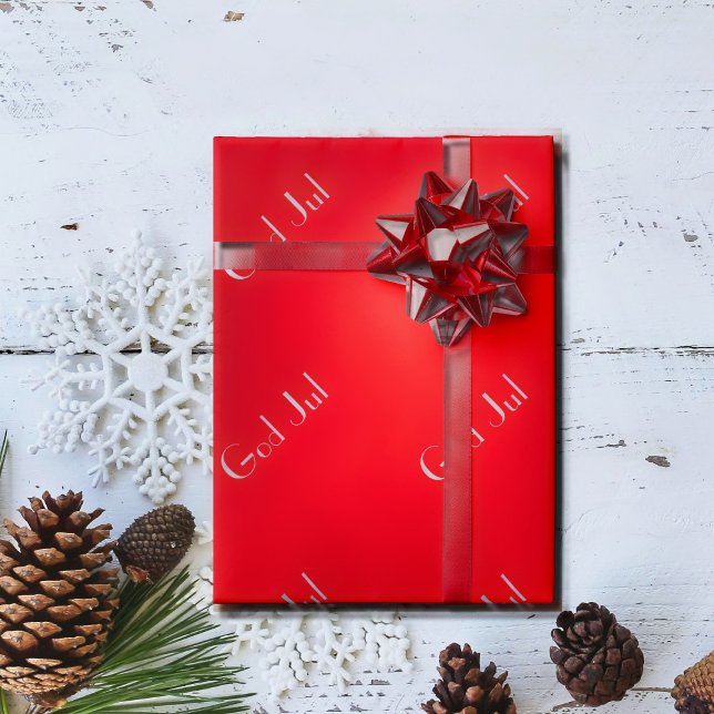 Papel De Presente Feliz Natal em Sueco (Criador carregado)