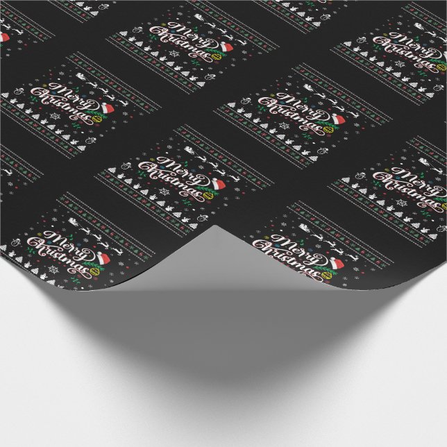 Papel De Presente Feliz Natal Engraçado (Ponta)