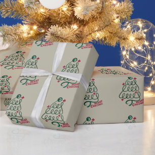 Papel De Presente Feliz Natal Estetoscópio CNA Profissional Médico