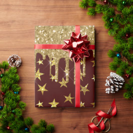 Papel De Presente Feliz Natal - estrela brilhante