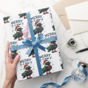 Papel De Presente Feliz Natal F-CAW-F Christmas Raven Xmas Chapéu do