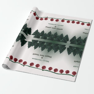 Papel De Presente Feliz Natal, Feliz Ano Novo