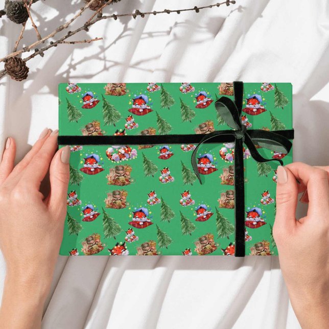 Papel De Presente Feliz Natal Feriado (Criador carregado)