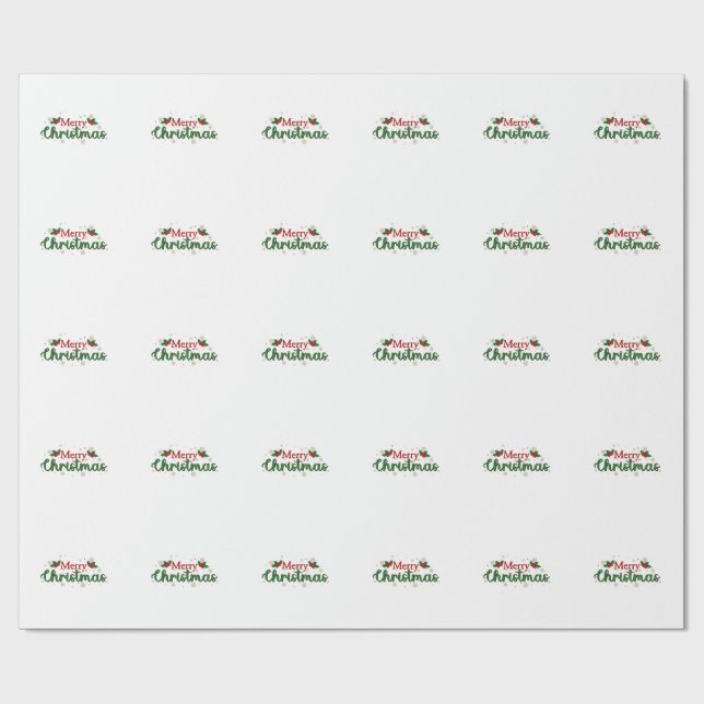 Papel De Presente Feliz Natal Festivo (Aberto)