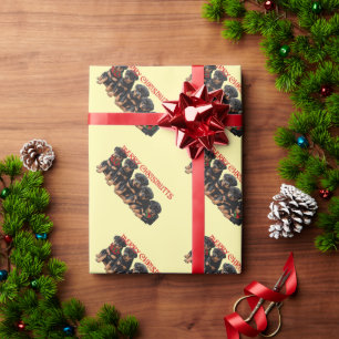 Papel De Presente Feliz Natal Festivo de Cachorrinhos