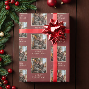 Papel De Presente Feliz Natal Foto Vermelha de Férias