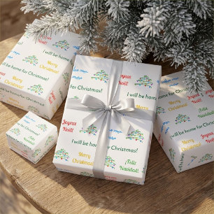Papel De Presente Feliz Natal Internacional, Desejo de Férias Person