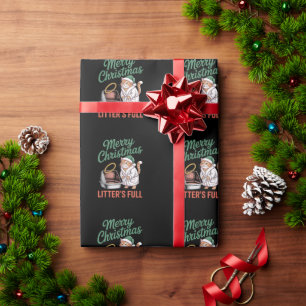 Papel De Presente Feliz Natal Litters Caixa de Areia para Gatos Comp