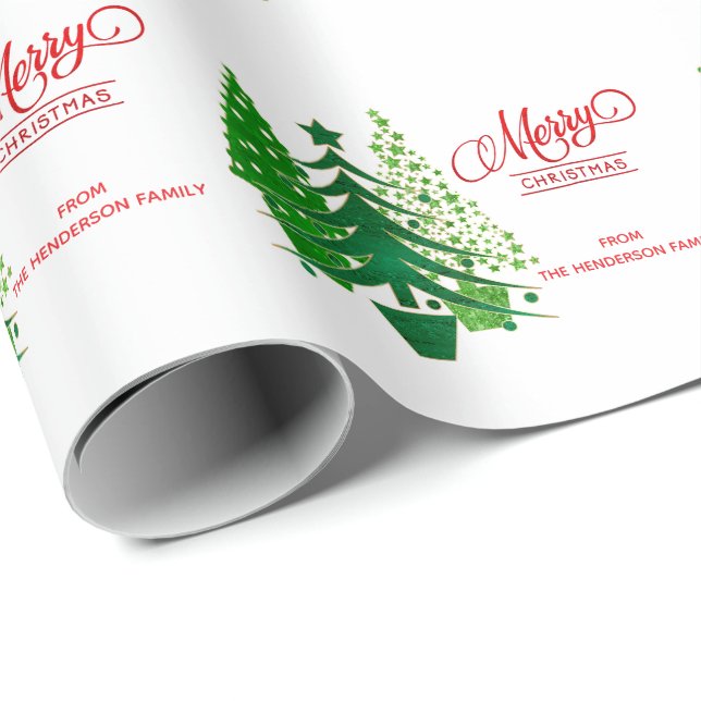 Papel De Presente Feliz Natal, Livro Verde (Ponta do rolo)