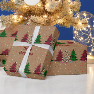 Papel De Presente Feliz Natal Moderno e Elegante