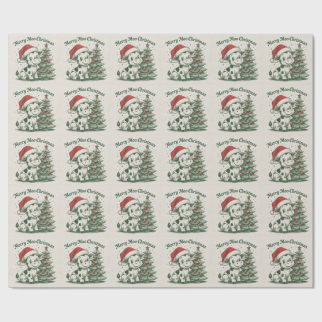 Papel De Presente Feliz Natal Moo (Aberto)
