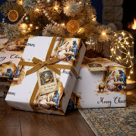 Papel De Presente Feliz Natal Natividade