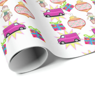 Papel De Presente Feliz Natal - Papel de Acondicionamento de Carros 