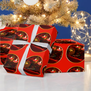 Papel De Presente Feliz Natal - Papel personalizado de enrolamento