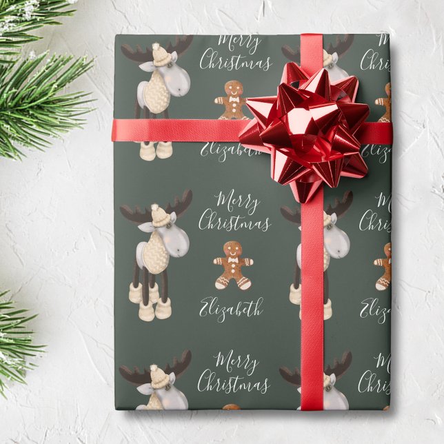 Papel De Presente Feliz Natal para Mães de Natal Personalizado (Criador carregado)
