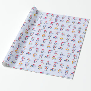 Papel De Presente Feliz Natal Pinguins